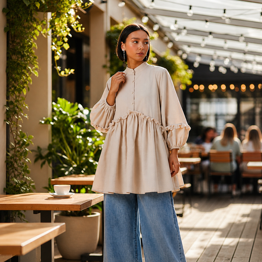 The Yasmine Tunic — Floral Linen